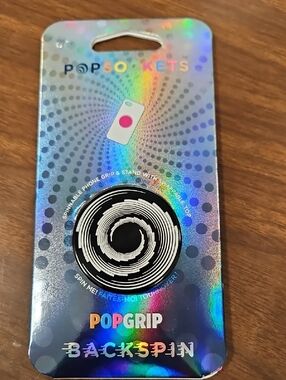 PopSocket BackSpin Phone Grip — Black & White Graphic